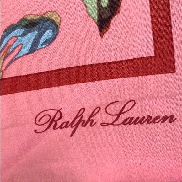 Sold EBay Vintage Floral Rose Ralph Lauren Scarf - Picture 3 of 6
